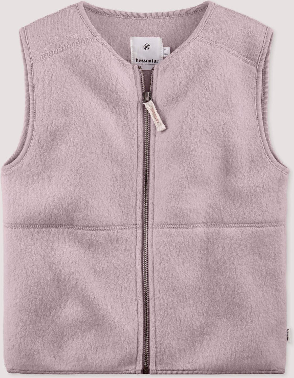 hessnatur Kinder Fleece Weste aus Bio-Baumwolle - rosa - Größe 110/116