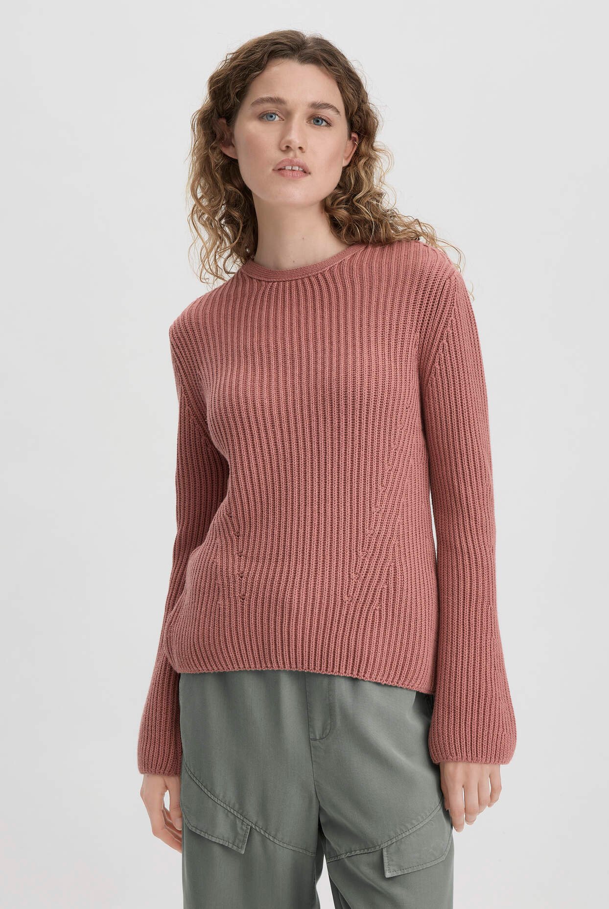 hessnatur Damen Strick Pullover Regular aus Bio-Baumwolle - braun - Größe S