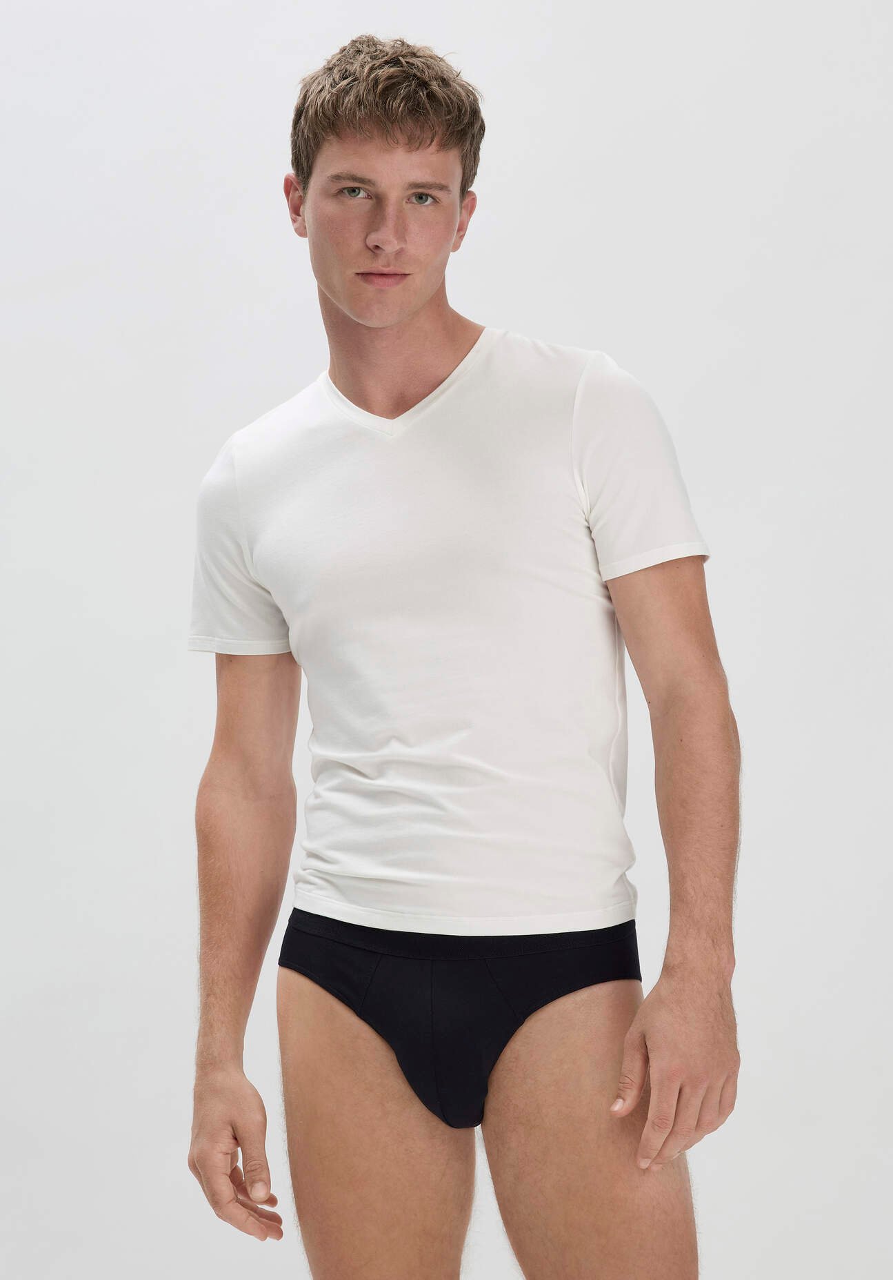 hessnatur Herren Slip Regular Cut im 3er-Pack COTTON MIX aus Bio-Baumwolle - schwarz - Größe 8 = XXL