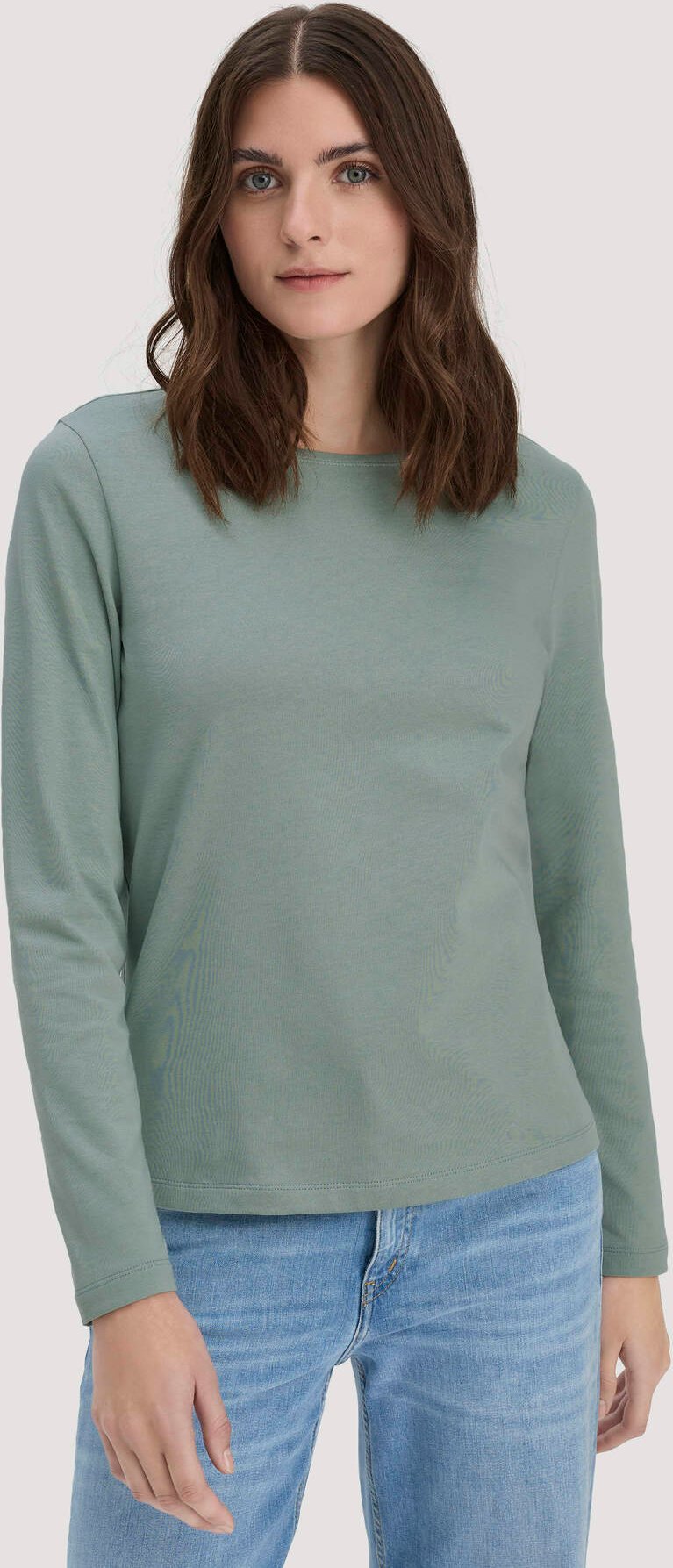 hessnatur Damen Heavy Shirt Relaxed aus Bio-Baumwolle - grün - Größe 46