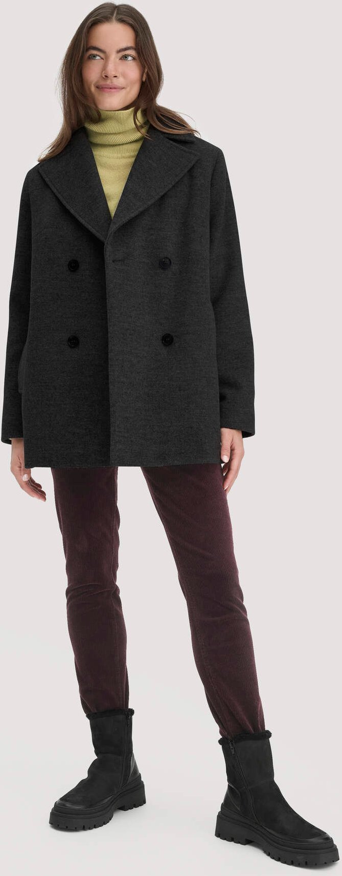 hessnatur Damen Stiefelette aus chromfrei gegerbtem Nubuk-Leder - schwarz - Größe 37