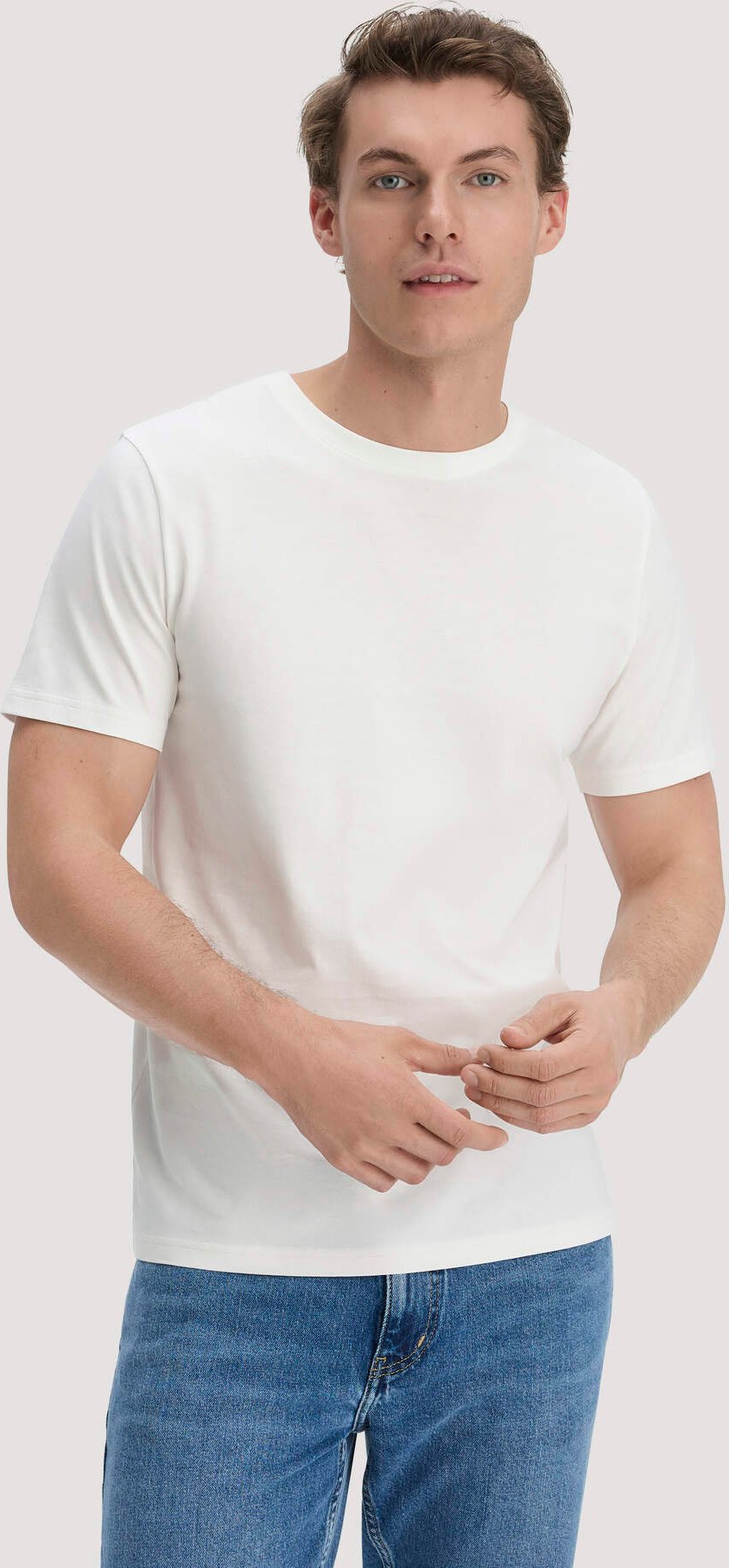 hessnatur Herren T-Shirt Regular aus Regenerative Organic Cotton (ROC) - weiß - Größe 50