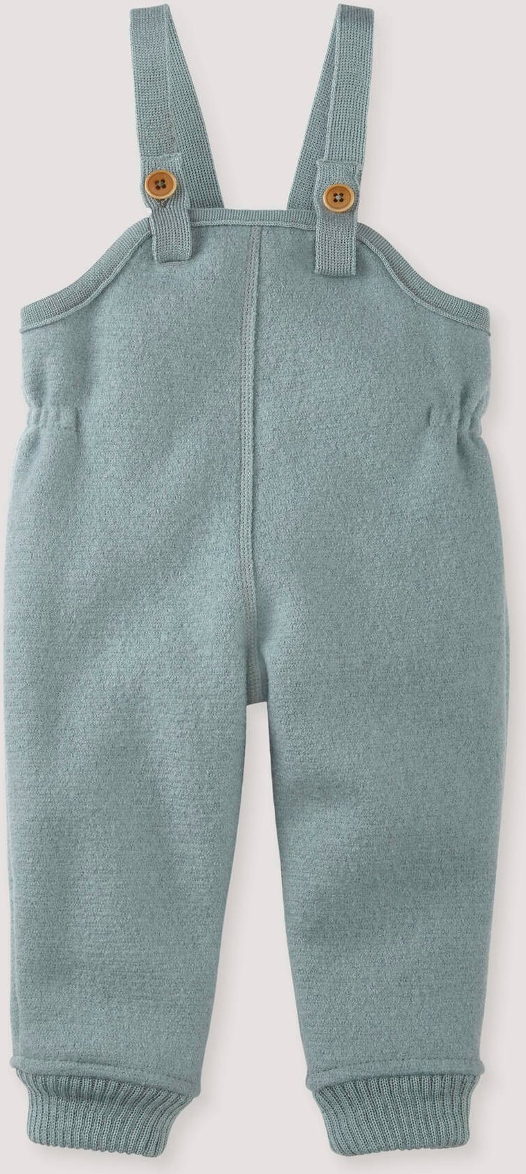 hessnatur Baby Wollwalk Latzhose aus Bio-Merinowolle - grün - Größe 98/104