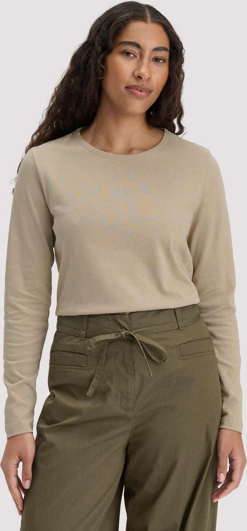 hessnatur Damen Heavy Shirt Relaxed aus Bio-Baumwolle - beige - Größe 36