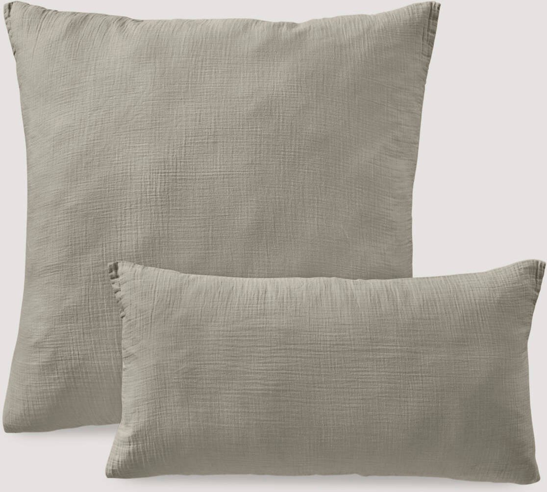 Thumbnail - hessnatur Musselin Kissenbezug aus Bio-Baumwolle - beige - Größe 40x80 cm