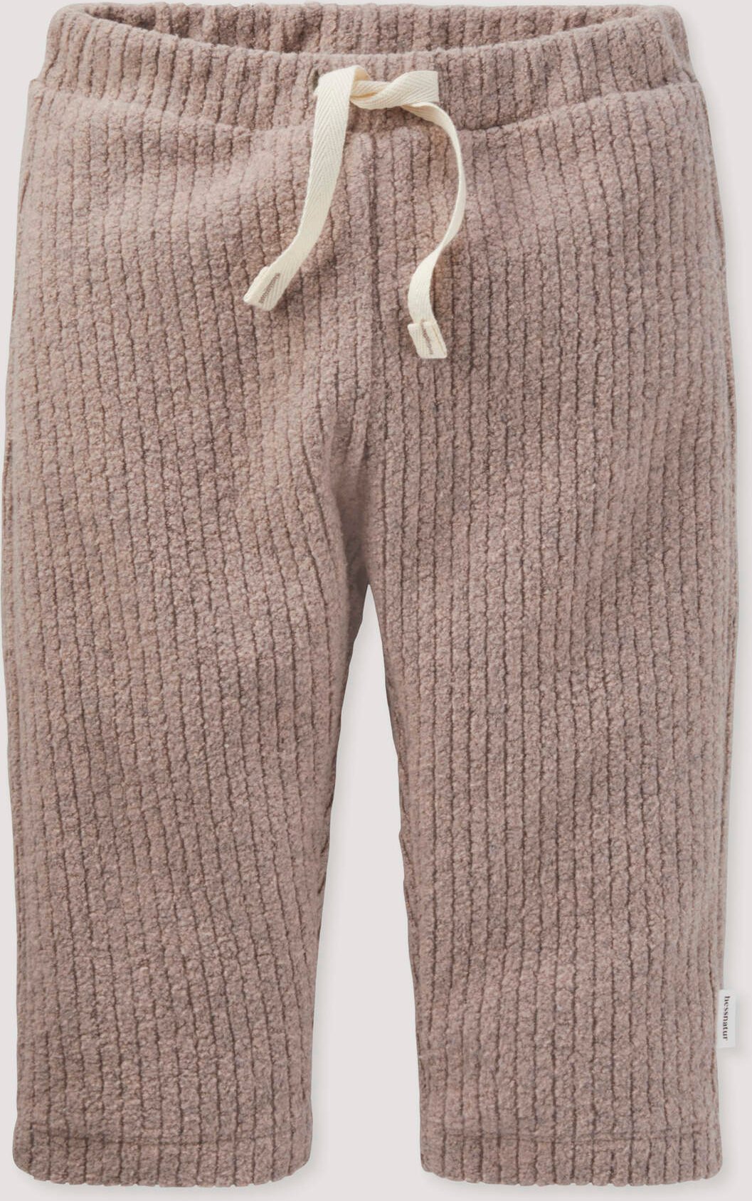 hessnatur Baby Fleece Hose BETTER RECYCLING aus Bio-Baumwolle - orange - Größe 62/68