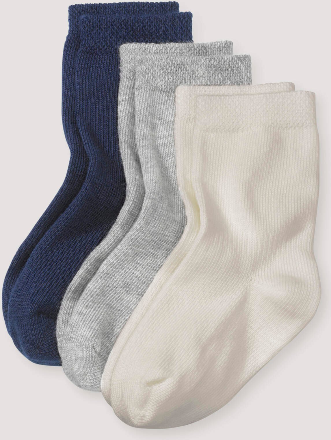 hessnatur Baby Socken im 3er-Pack aus Bio-Baumwolle - blau - Größe 23-26