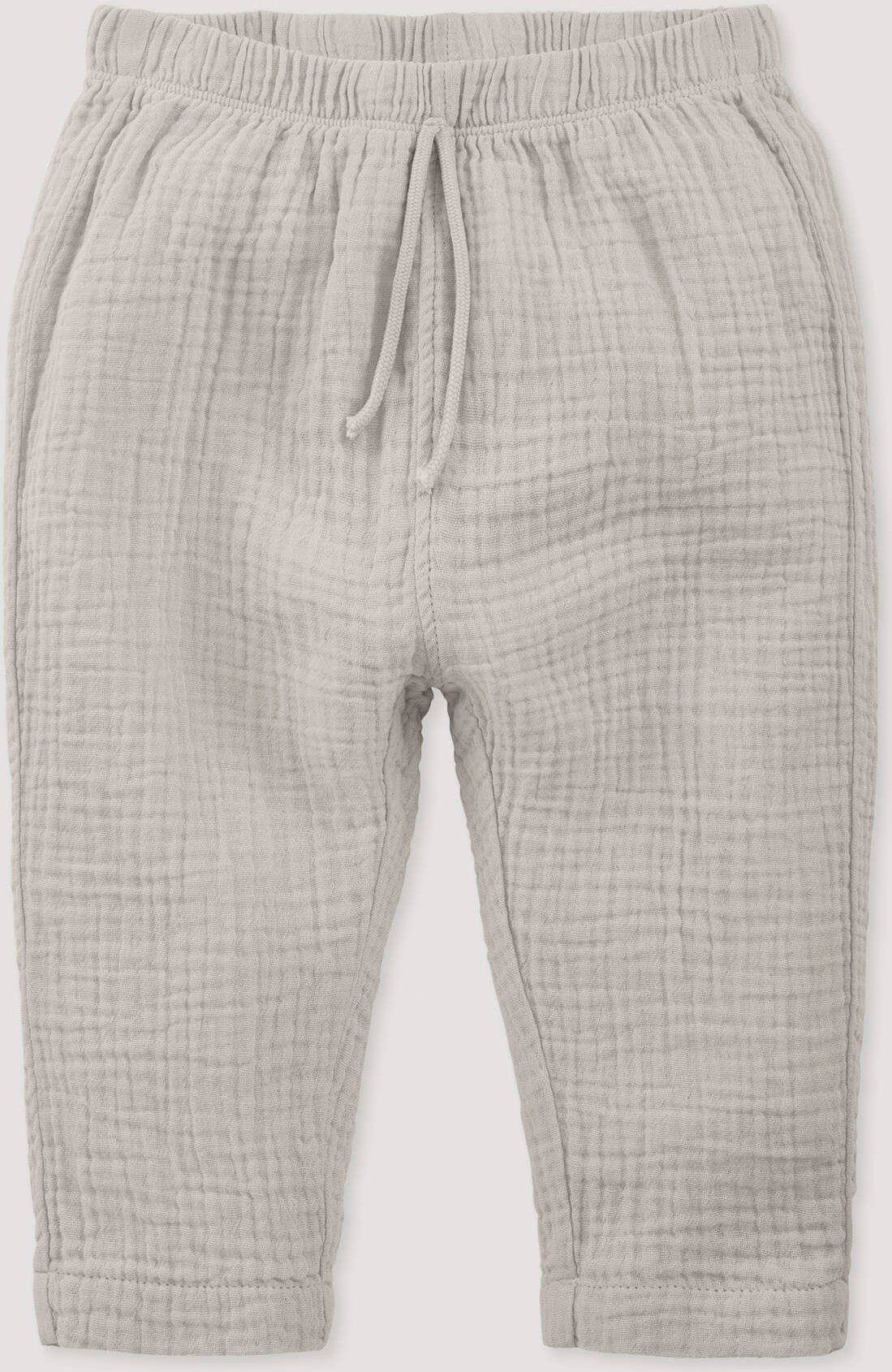 hessnatur Baby Musselin Hose aus Bio-Baumwolle - beige - Größe 98/104