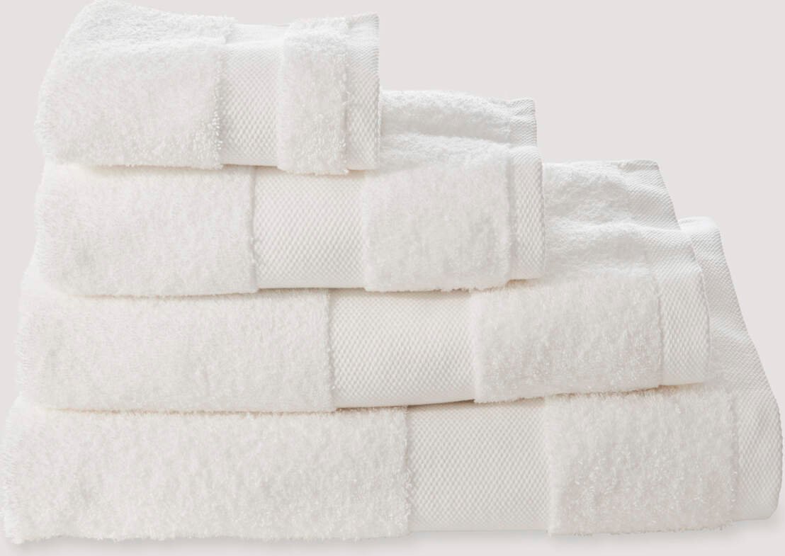 hessnatur Frottier Handtuch aus Bio-Baumwolle - weiß - Größe 50x100 cm