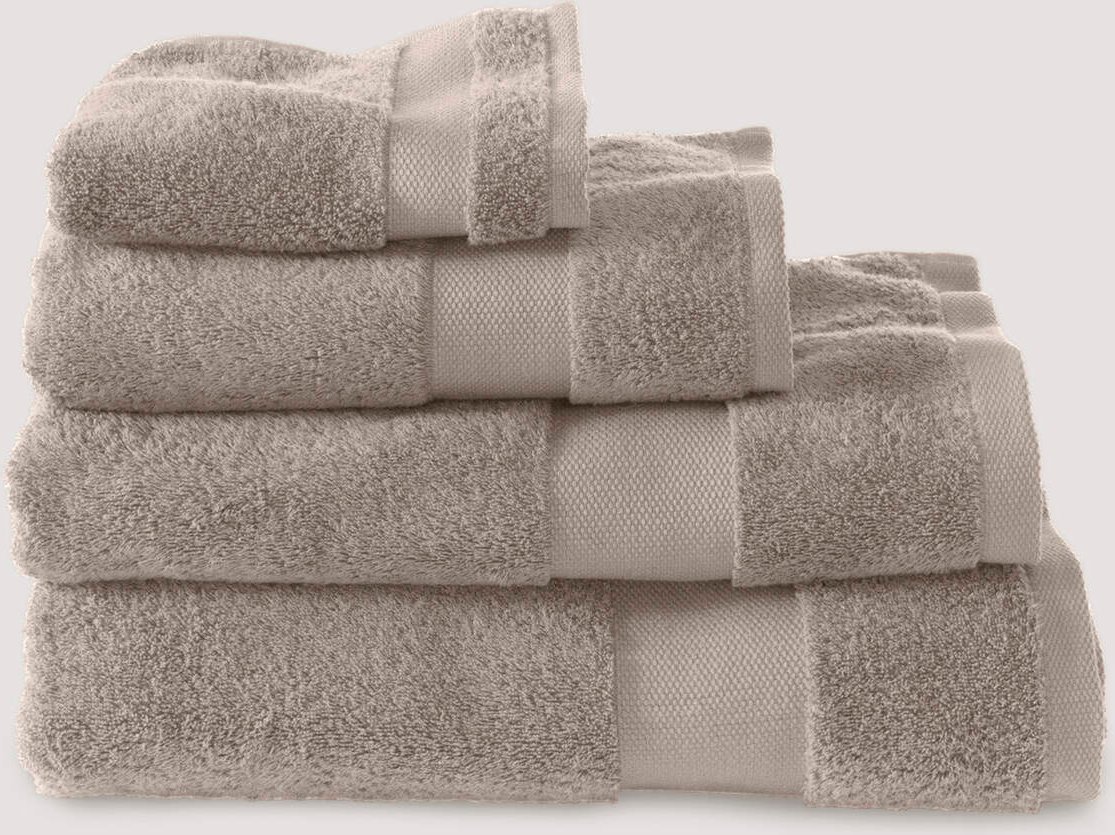 hessnatur Frottier Handtuch aus Bio-Baumwolle - beige - Größe 100x180 cm