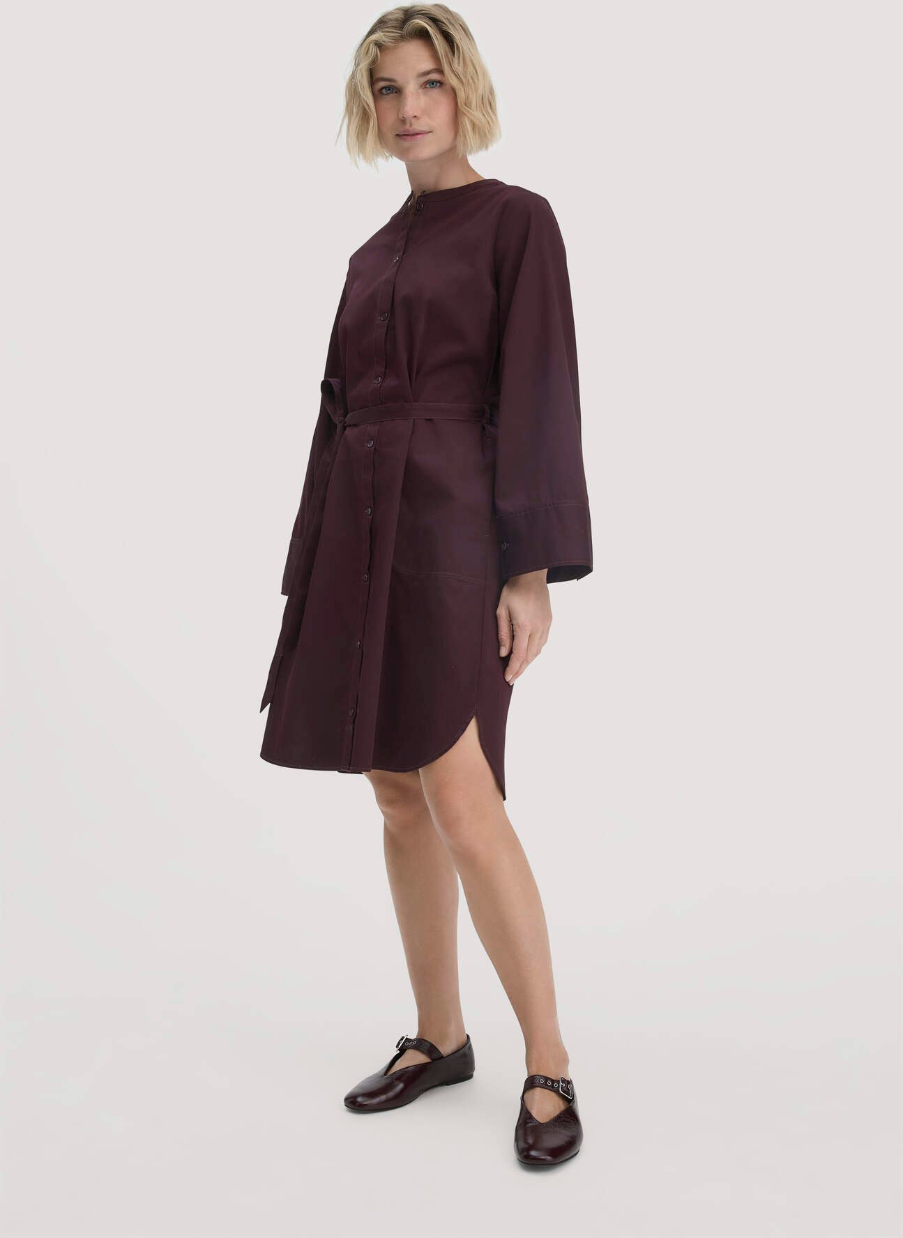 hessnatur Damen Kleid Relaxed aus Bio-Baumwolle - braun - Größe 40