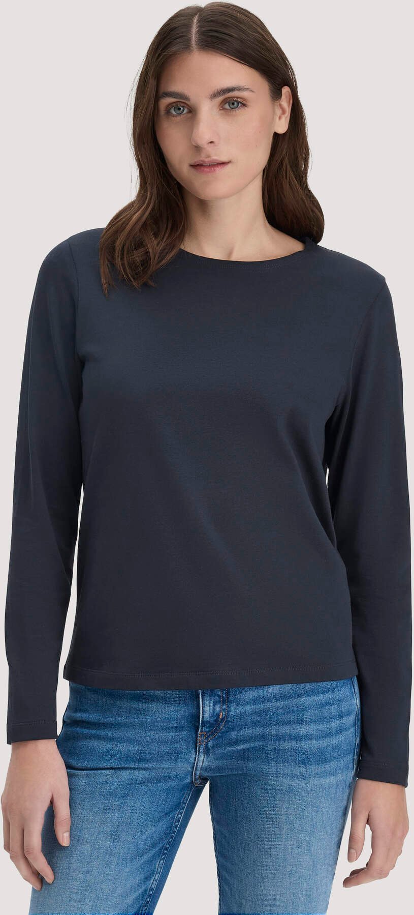 hessnatur Damen Heavy Shirt Relaxed aus Bio-Baumwolle - blau - Größe 44