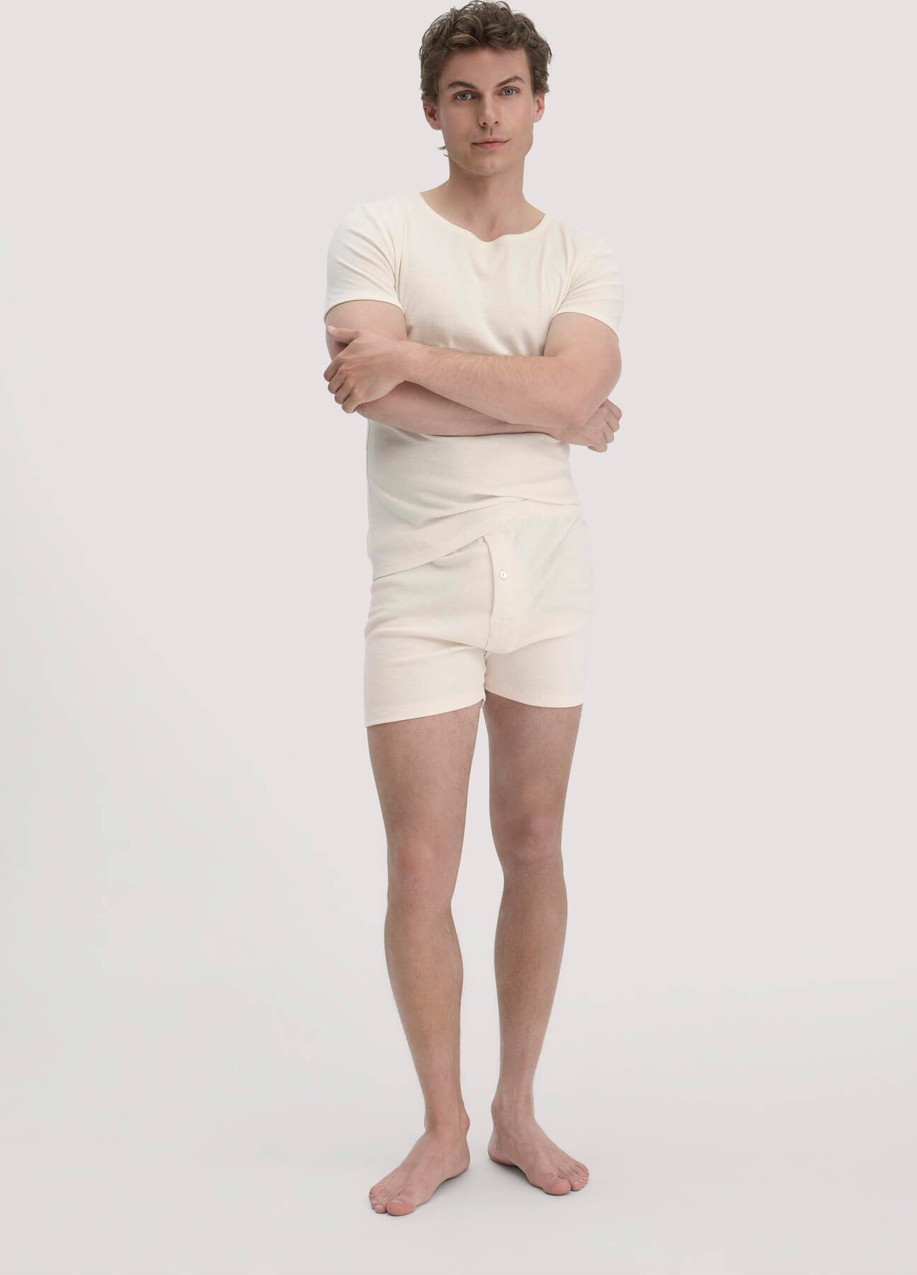 hessnatur Herren Boxershorts PURE NATURE aus Bio-Baumwolle - natur - Größe 8 = XXL