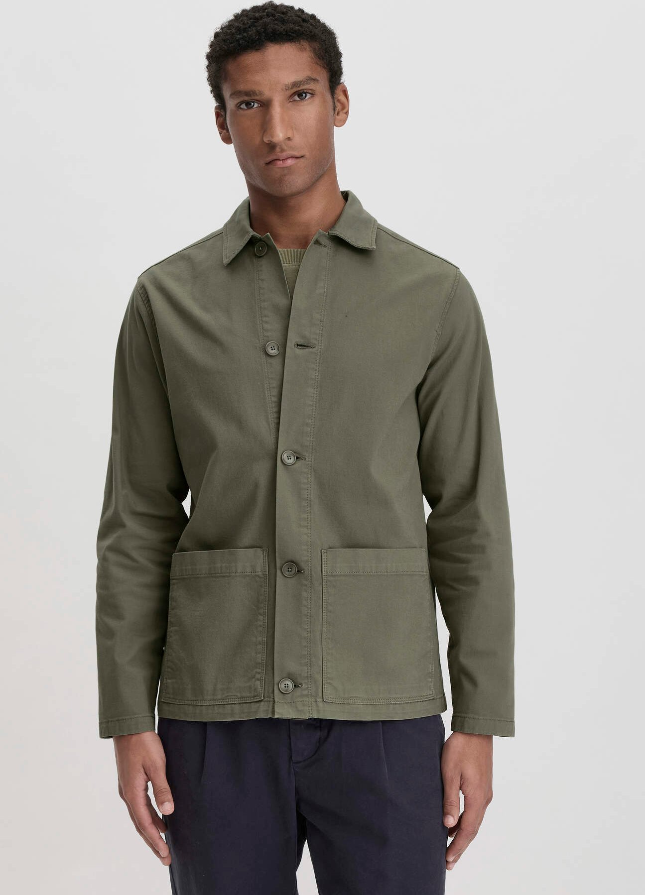 hessnatur Herren Casual Blazer Regular aus Bio-Baumwolle - grün - Größe 46