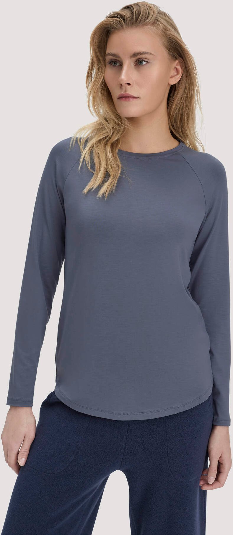 hessnatur Loungewear Longsleeve Regular ACTIVE COMFORT aus TENCEL™ Lyocell - blau - Größe 36