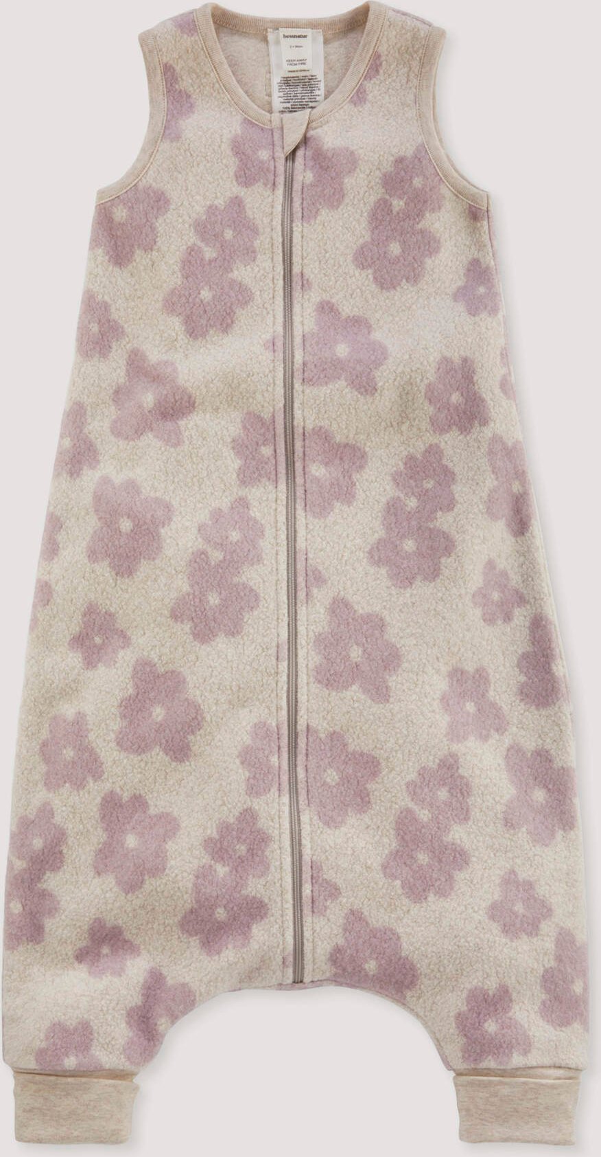 hessnatur Baby Fleece Schlafsack aus Bio-Baumwolle - rosa - Größe 82 cm