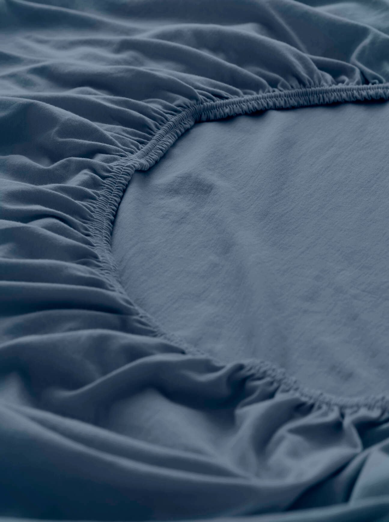 hessnatur Jersey Spannbettlaken aus Bio-Baumwolle - blau - Größe 90-100x200 cm