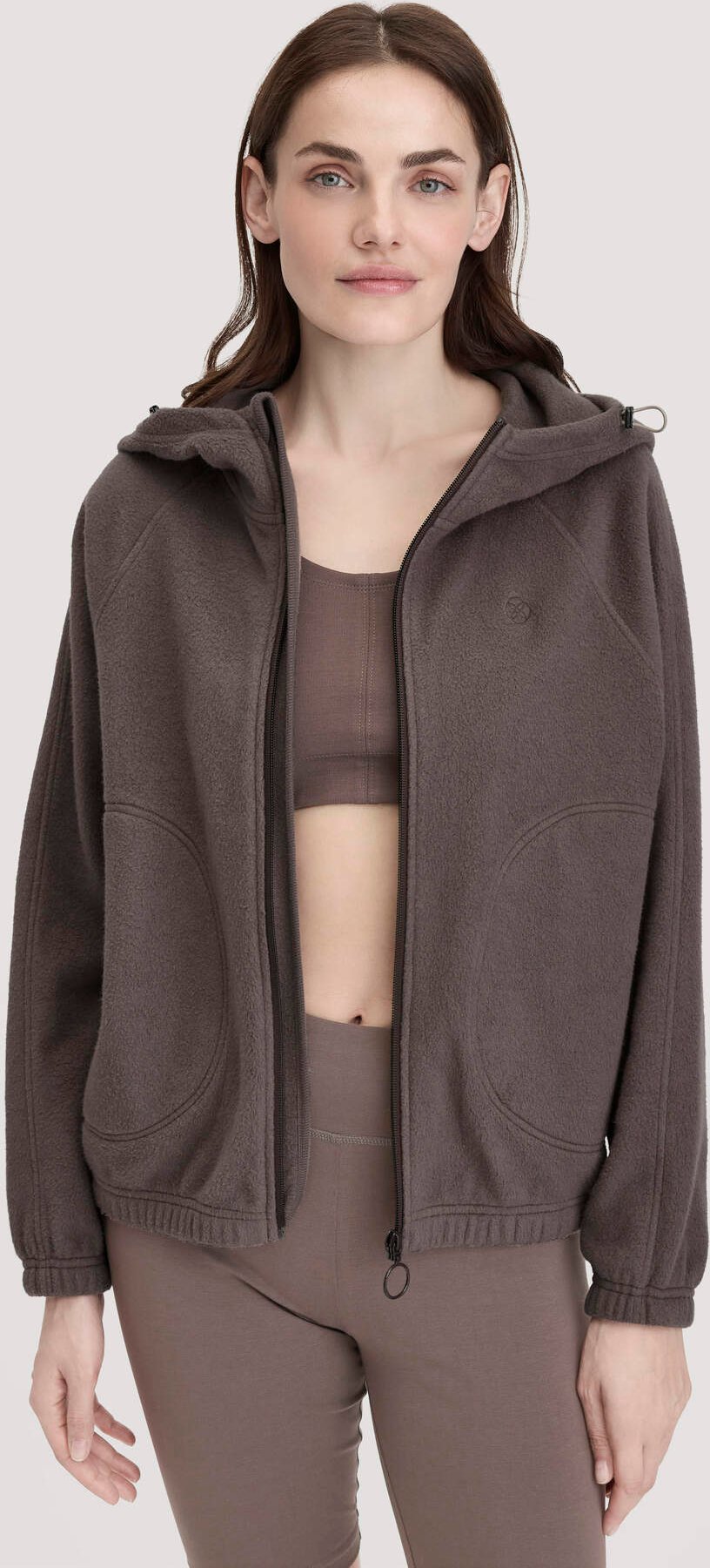 hessnatur Loungewear Softfleece Jacke Oversize ACTIVE COMFORT aus Bio-Baumwolle - lila - Größe M