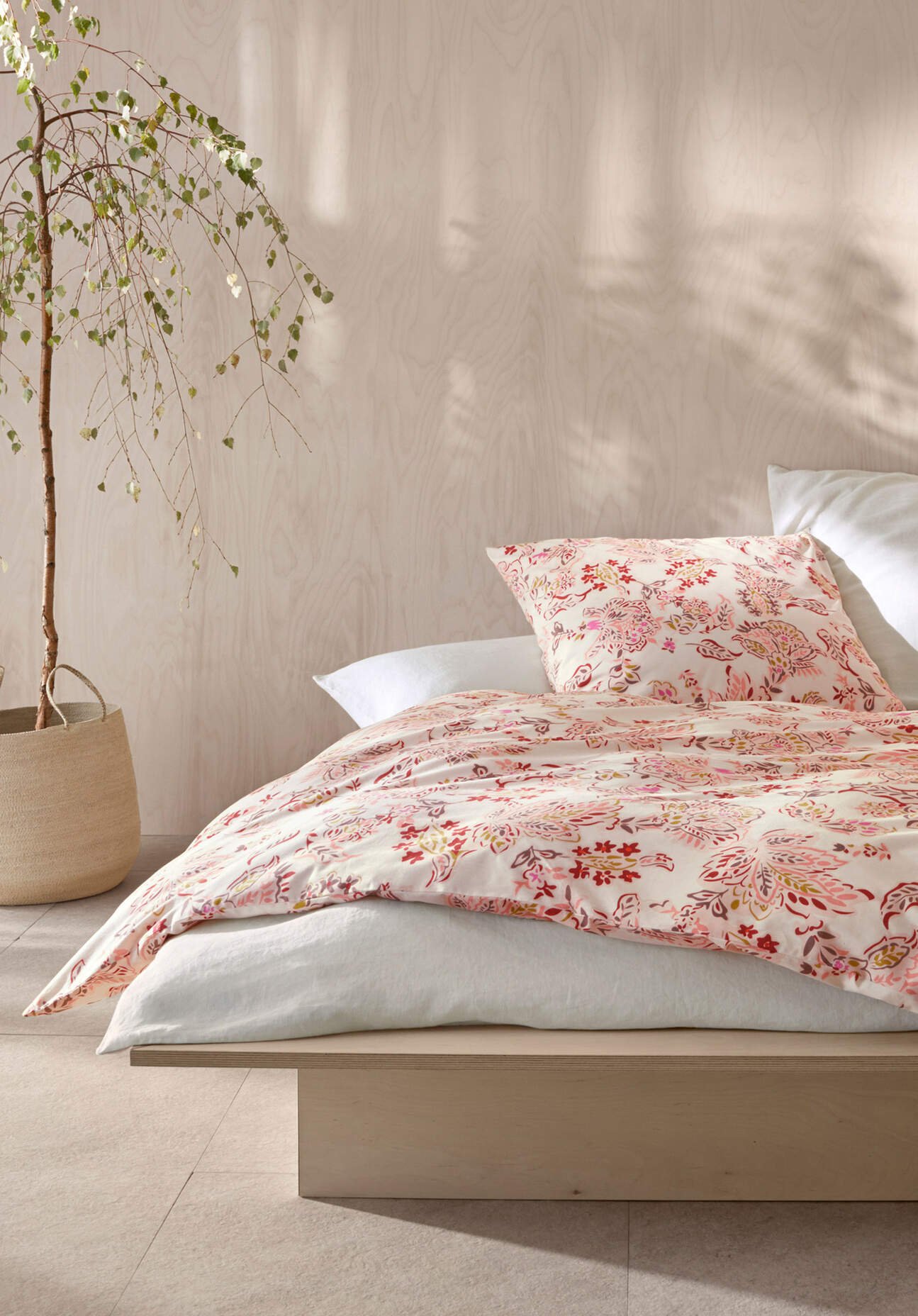 hessnatur Renforcé Bettwäsche Set GOA aus Bio-Baumwolle - natur - Größe 155x220 / 80x80 cm