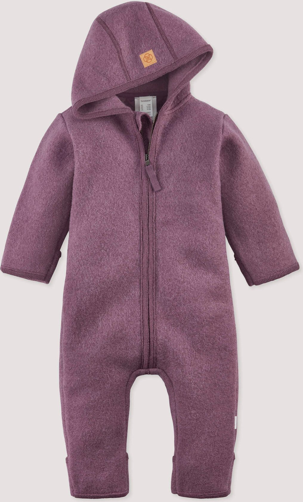 hessnatur Baby Walkoverall aus Bio-Merinowolle - lila - Größe 50/56