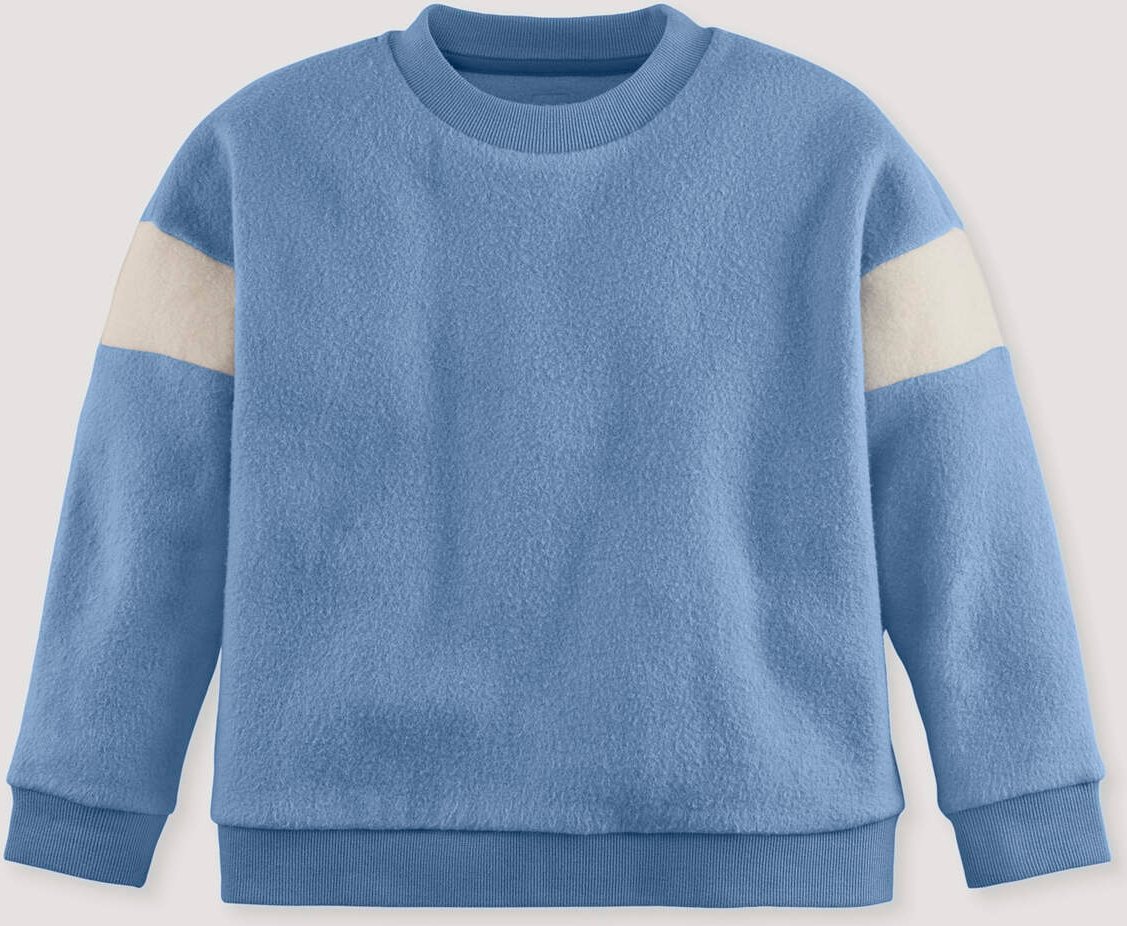 hessnatur Kinder Softfleece Sweatshirt aus Bio-Baumwolle - blau - Größe 146/152