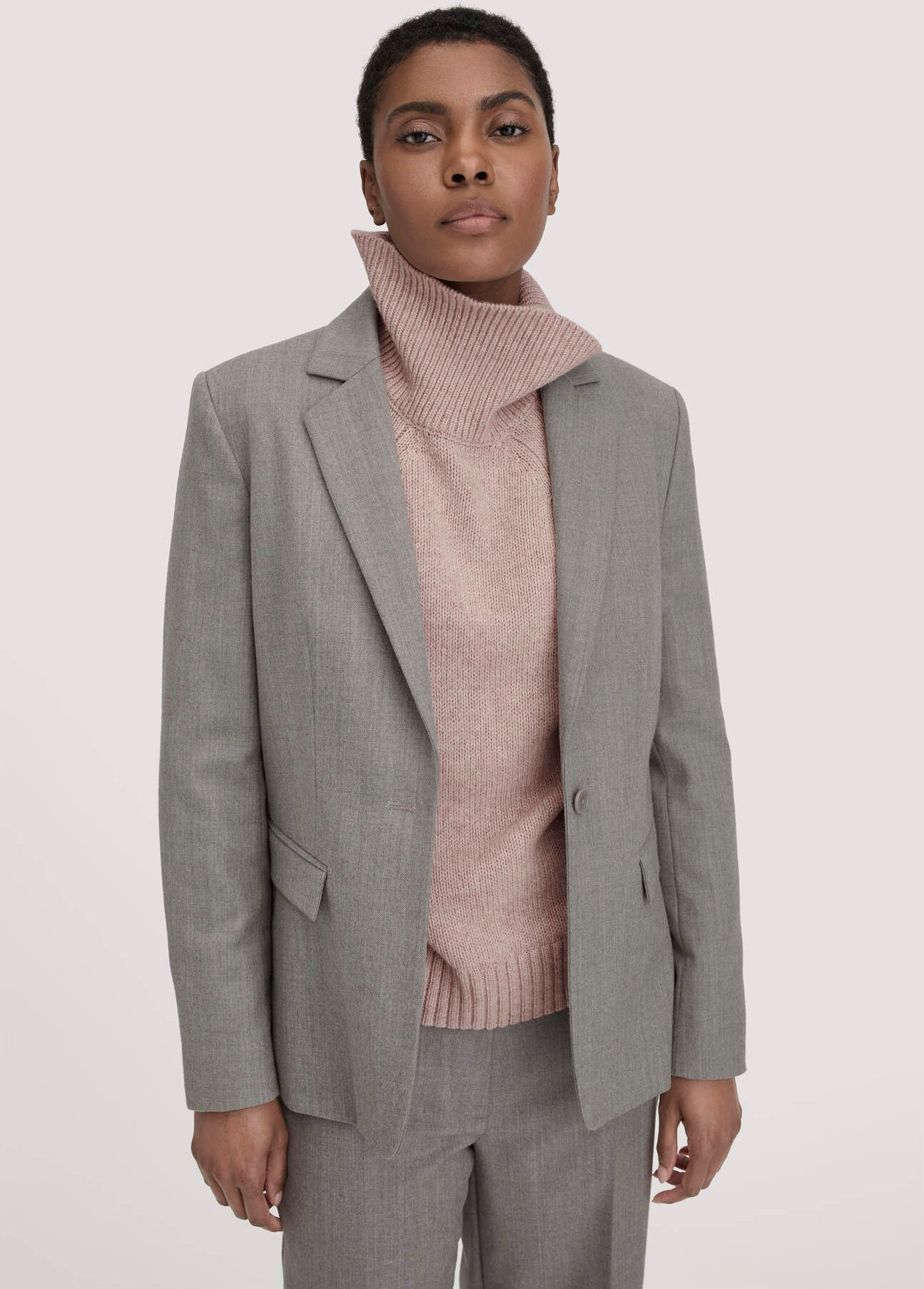 hessnatur Damen Wollblazer Regular aus Schurwolle - beige - Größe 42