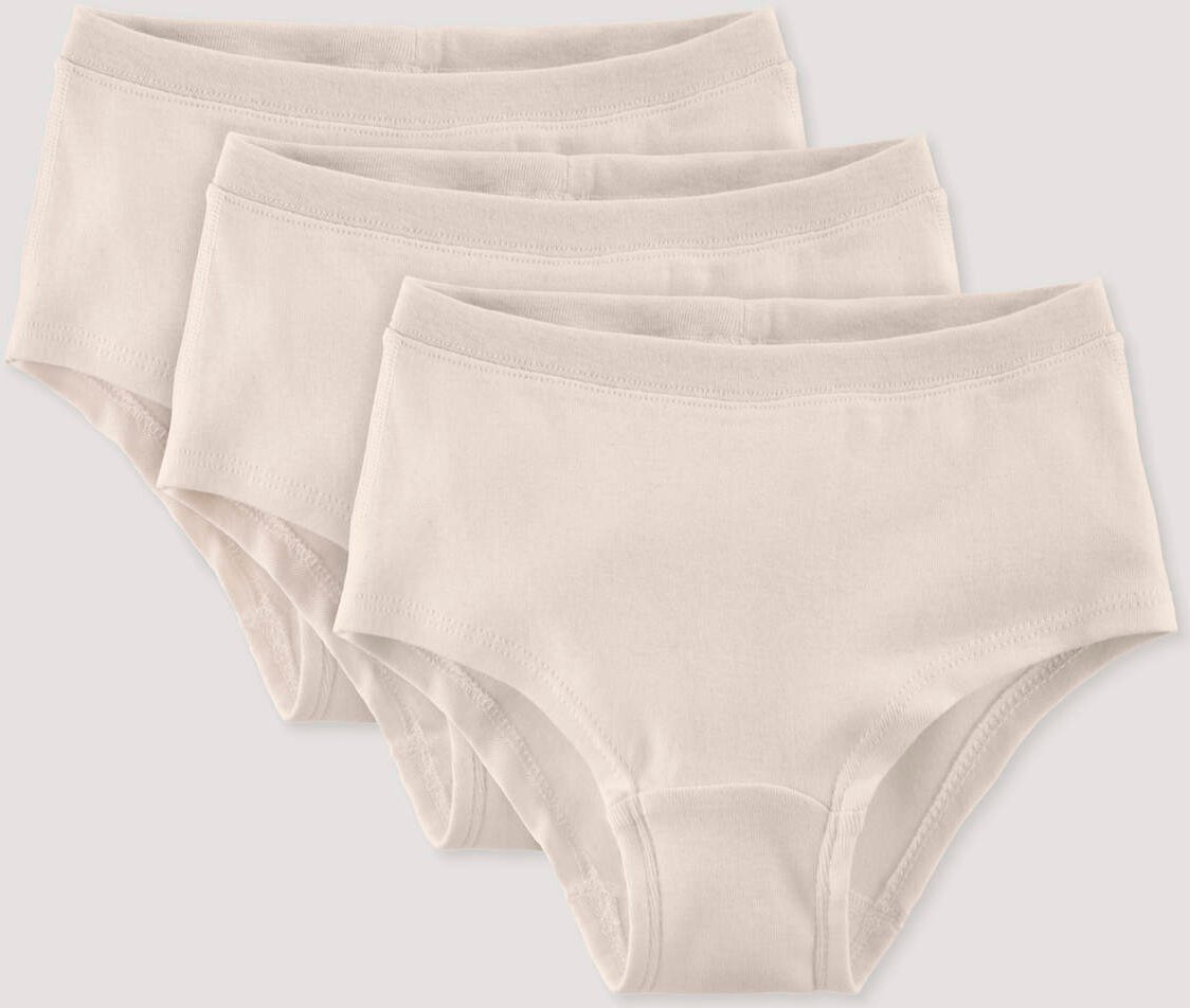 hessnatur Kinder Mädchen Panty Regular Cut im 3er-Pack aus Bio-Baumwolle - natur - Größe 134/140