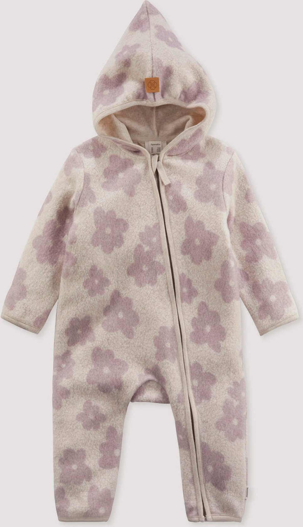 hessnatur Baby Fleece Overall aus Bio-Baumwolle - lila - Größe 62/68