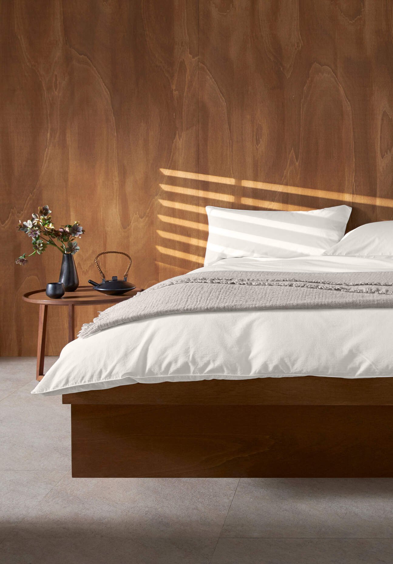 hessnatur Perkal Bettwäsche-Set aus Bio-Baumwolle - weiß - Größe 200x200 / 2x80x80 cm