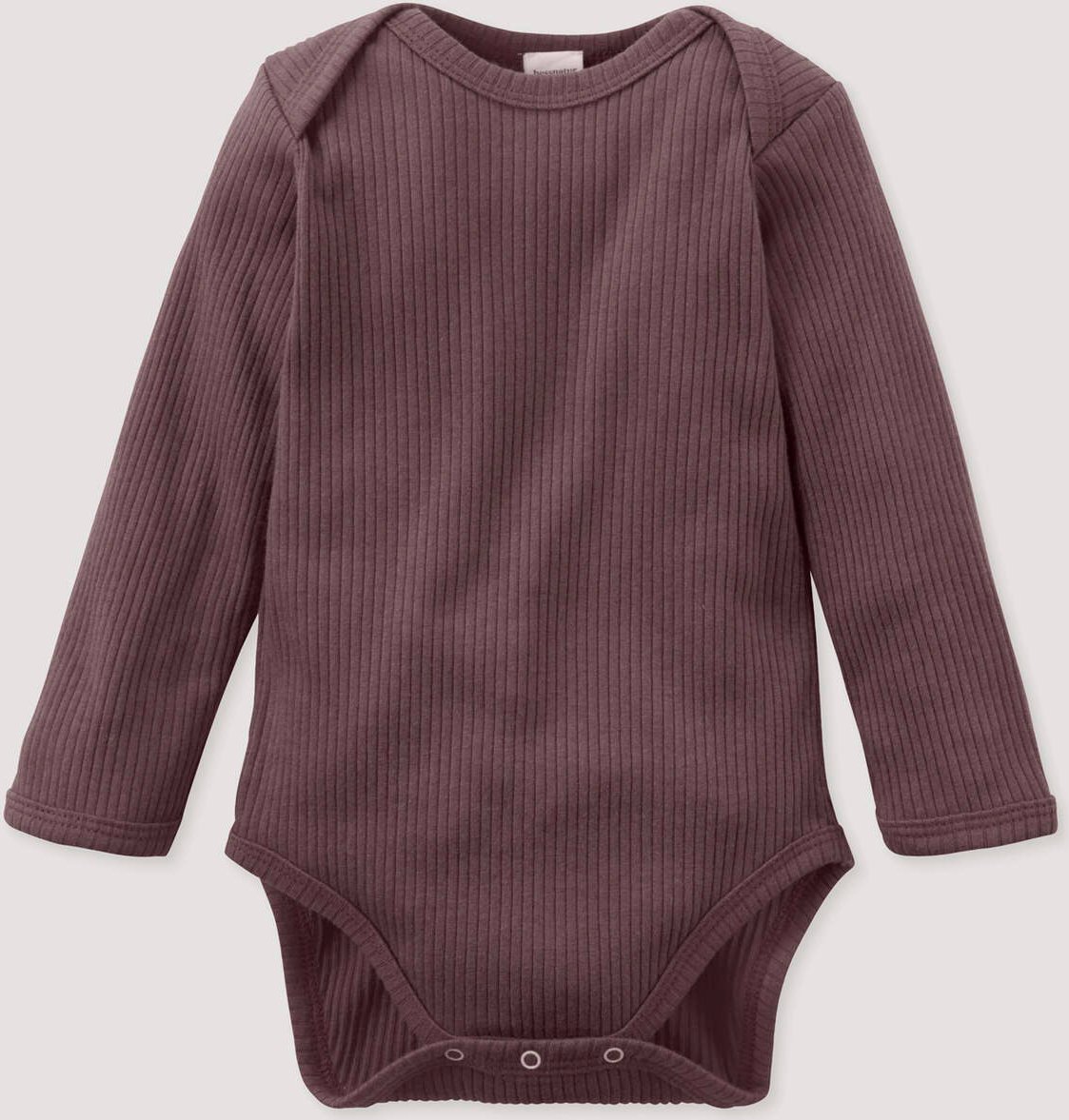 hessnatur Baby Body Langarm aus Bio-Baumwolle mit Bio-Merinowolle - lila - Größe 62/68