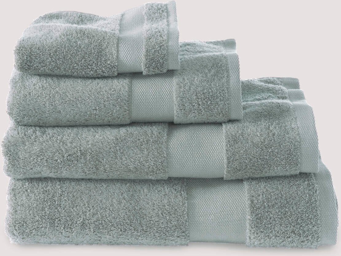 hessnatur Frottier Handtuch aus Bio-Baumwolle - grün - Größe 100x180 cm