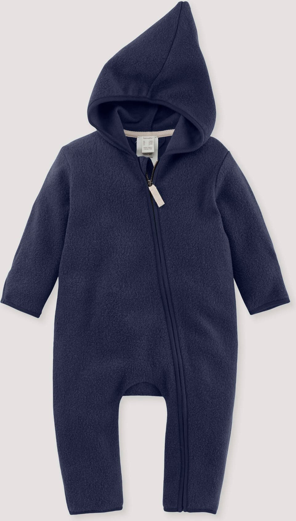 hessnatur Baby Fleece Overall aus Bio-Baumwolle - blau - Größe 74/80