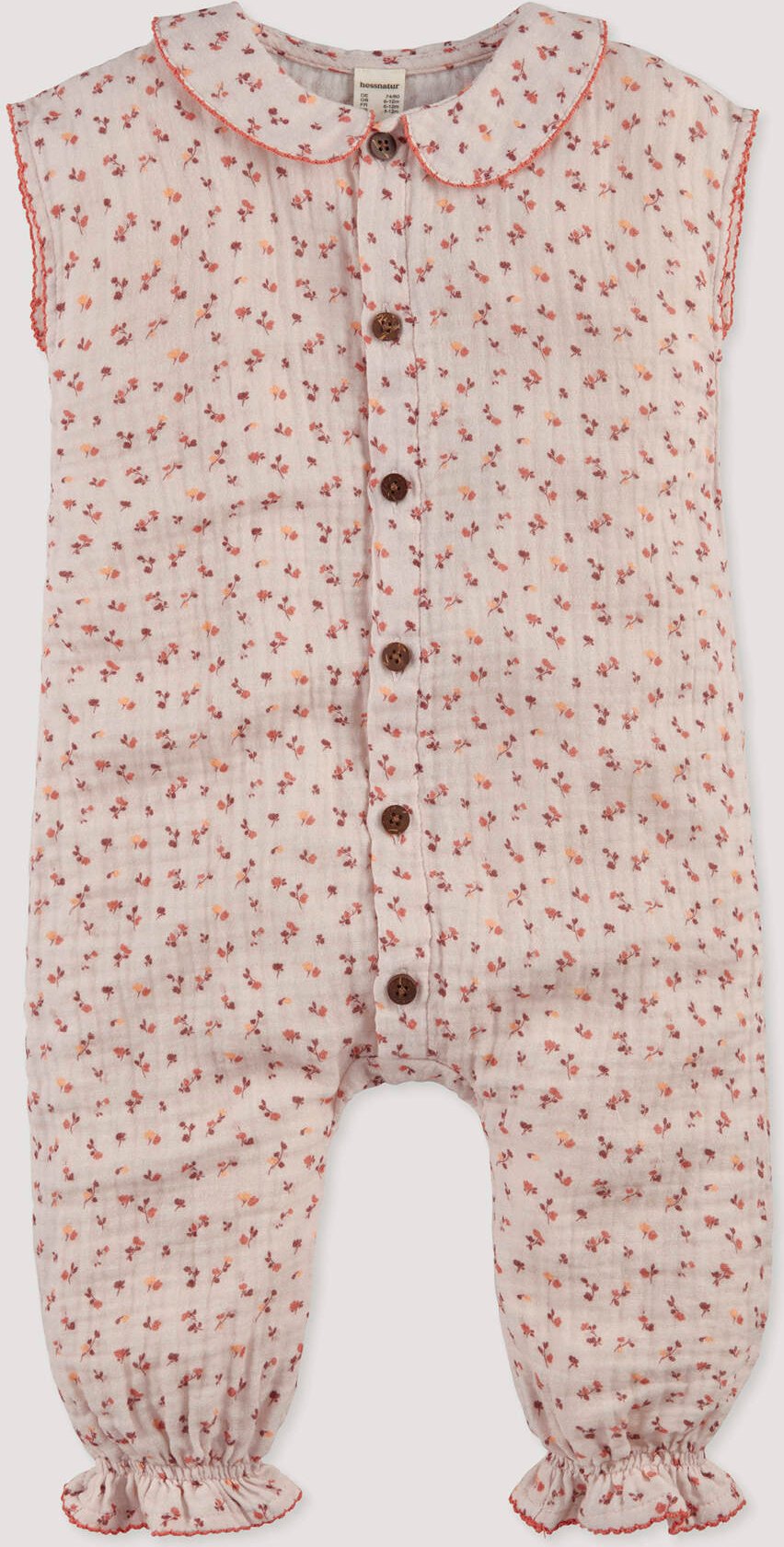 hessnatur Baby Musselin Strampler aus Bio-Baumwolle - orange - Größe 98/104