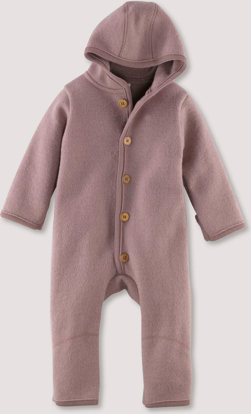hessnatur Baby Wollwalk Overall aus Bio-Merinowolle - lila - Größe 74/80