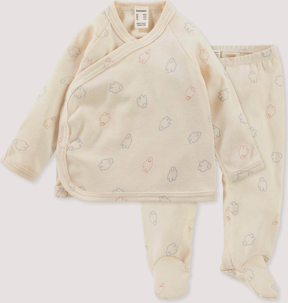 hessnatur Baby Erstlings Set Newborn aus Bio-Baumwolle - natur - Größe 62/68