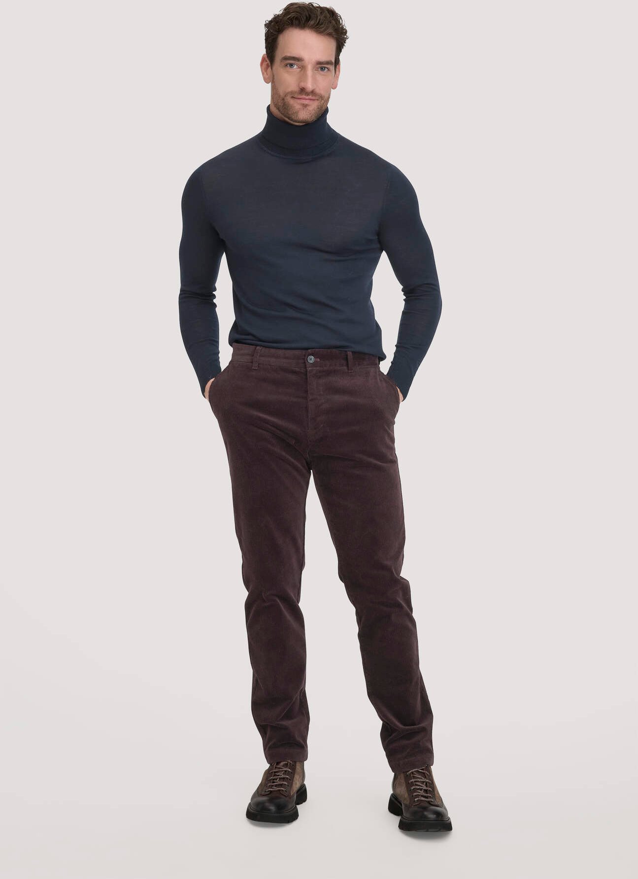 hessnatur Herren Cordhose LENN Regular aus Bio-Baumwolle - braun - Größe 38/34