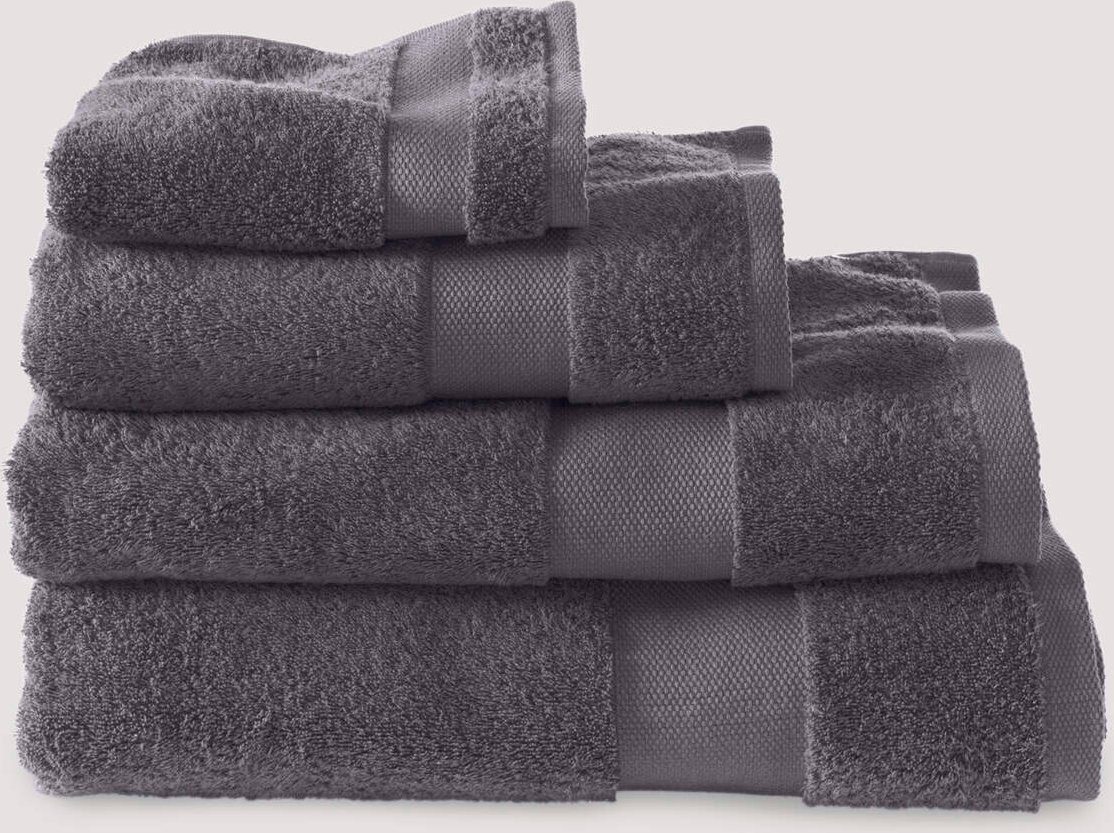 Thumbnail - hessnatur Frottier Handtuch aus Bio-Baumwolle - grau - Größe 100x180 cm