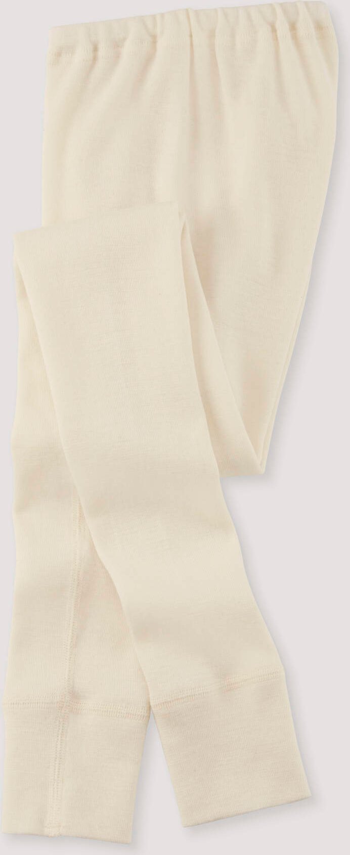 hessnatur Kinder lange Unterhose aus Bio-Baumwolle mit Bio-Schurwolle und Seide - natur - Größe 122/128