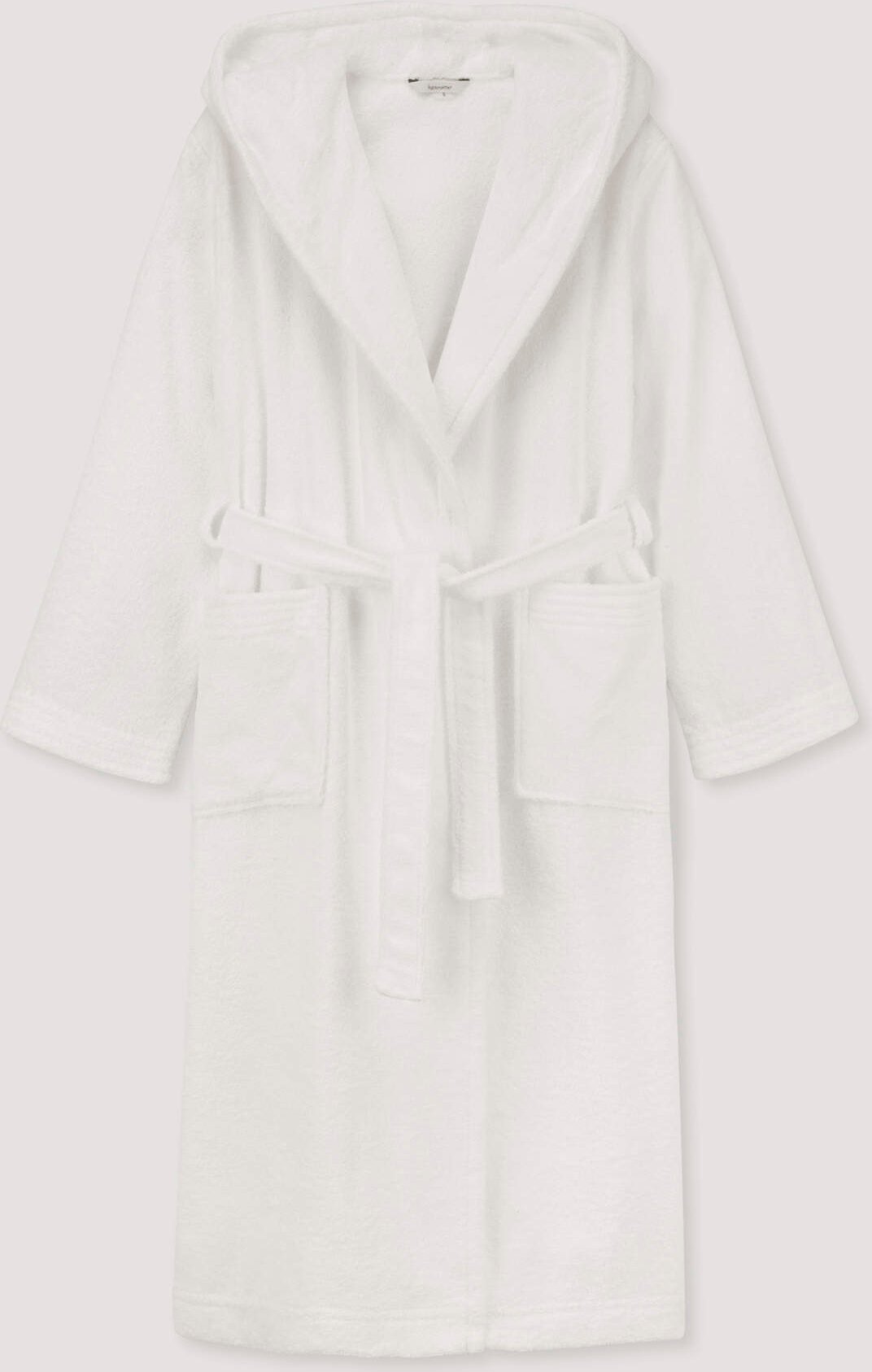 hessnatur langer Bademantel Relaxed aus Bio-Baumwolle - weiß - Größe XL