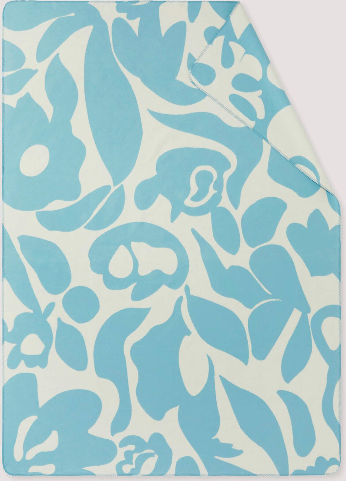 hessnatur Plaid LILO aus Bio-Baumwolle - blau - Größe 150x200 cm