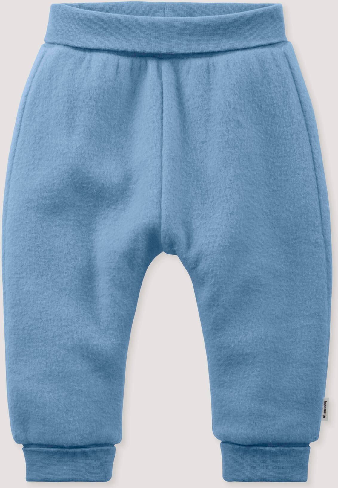 hessnatur Baby Softfleece Hose aus Bio-Baumwolle - blau - Größe 98/104