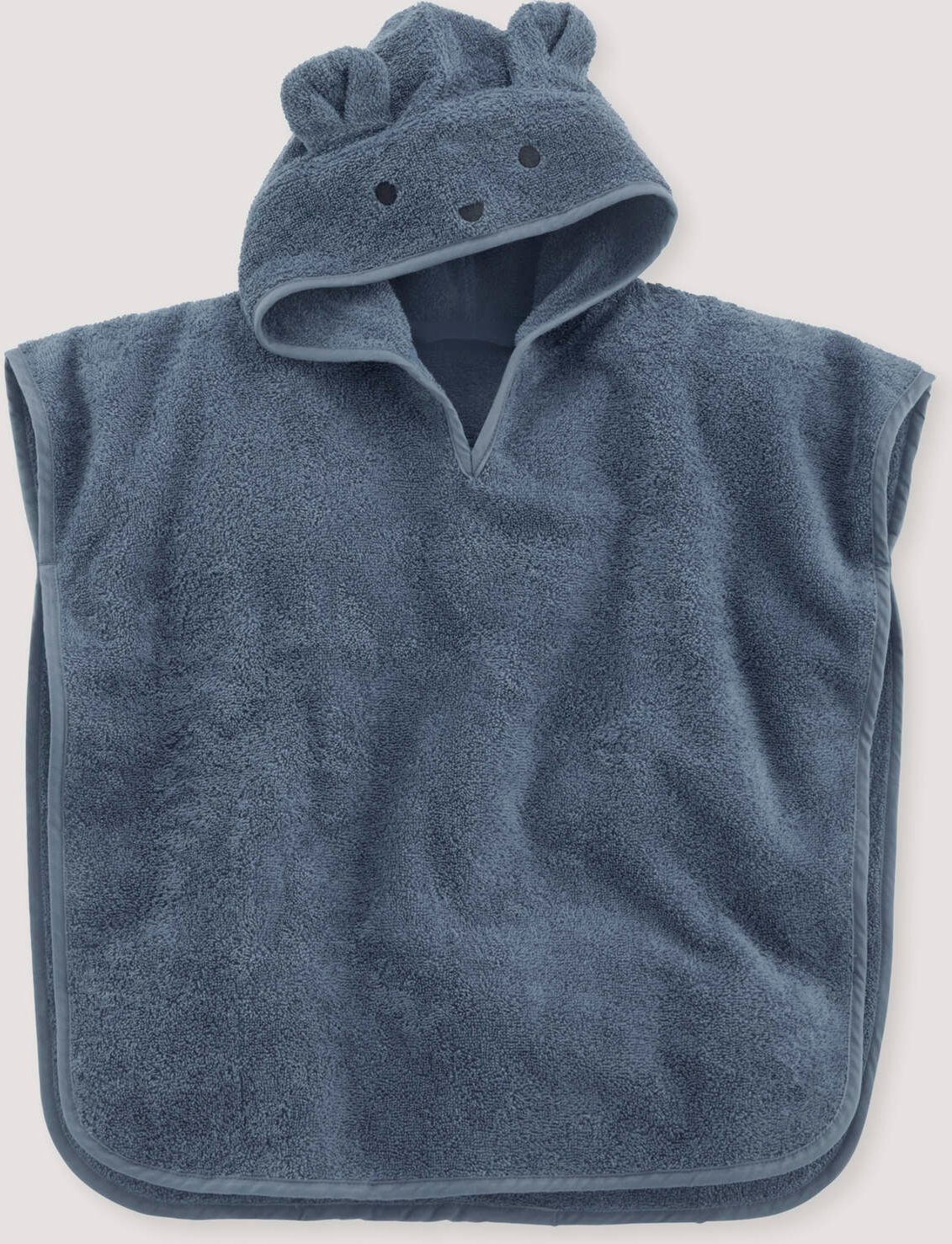 hessnatur Baby Frottee Poncho aus Bio-Baumwolle - blau - Größe Gr. 1 (74/86)