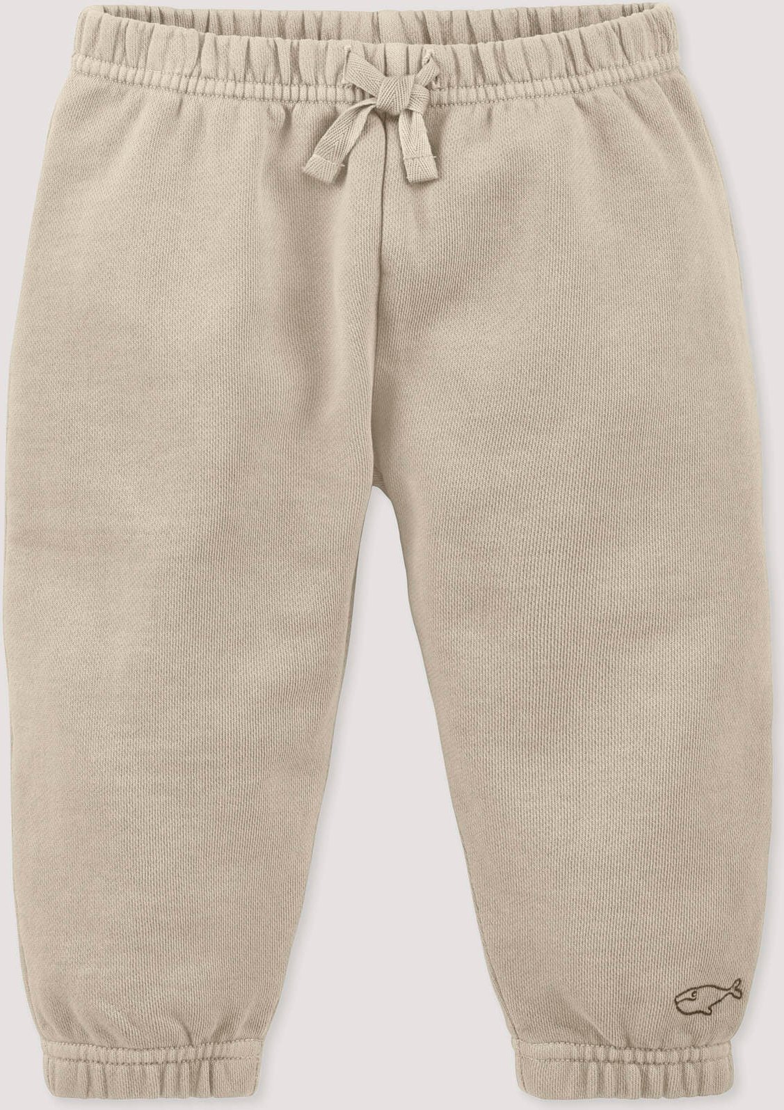 hessnatur Baby Sweathose BETTER RECYCLING aus Bio-Baumwolle - beige - Größe 74/80