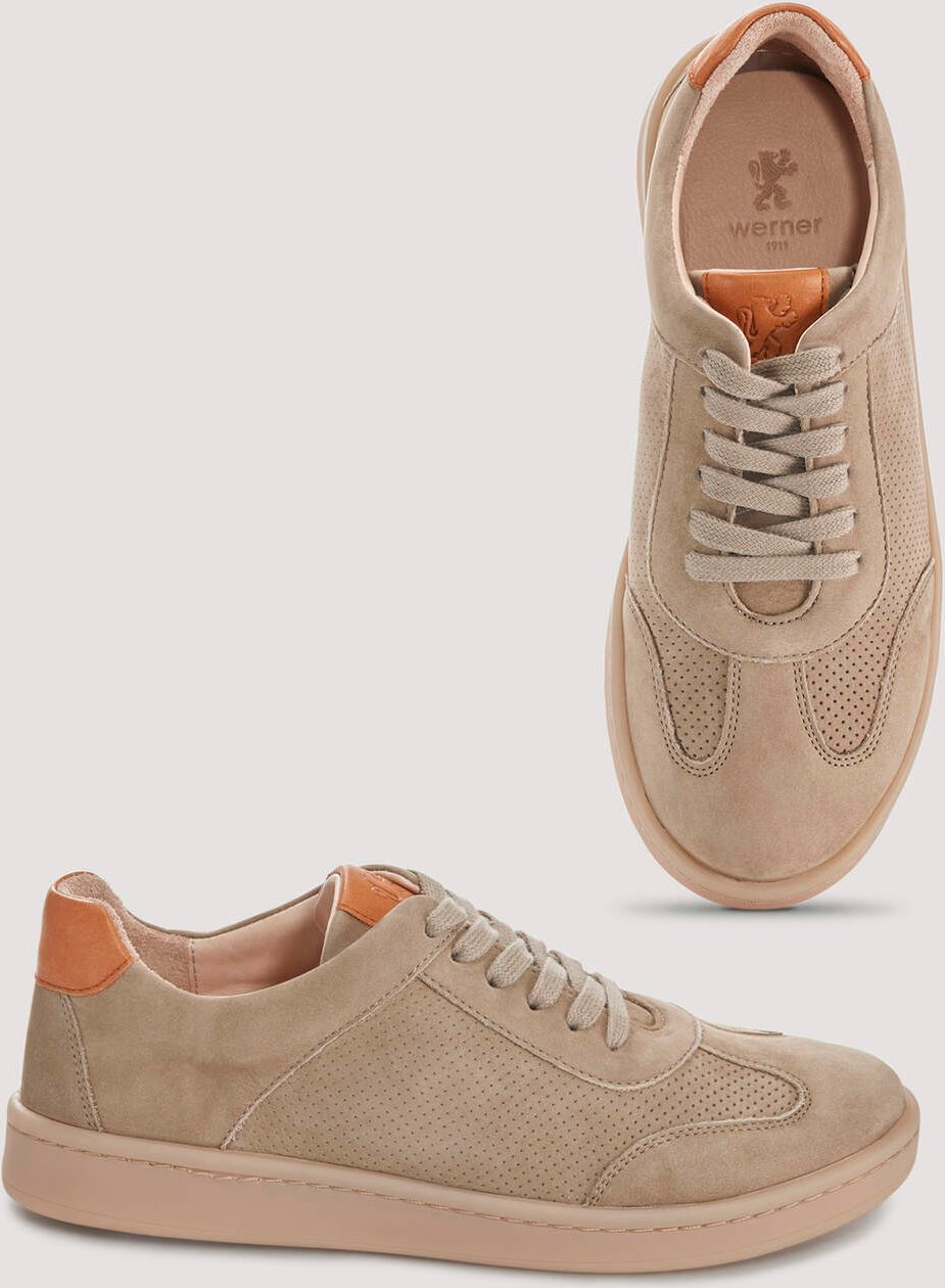 hessnatur Damen Baseball Sneaker aus chromfrei gegerbtem Leder - braun - Größe 38