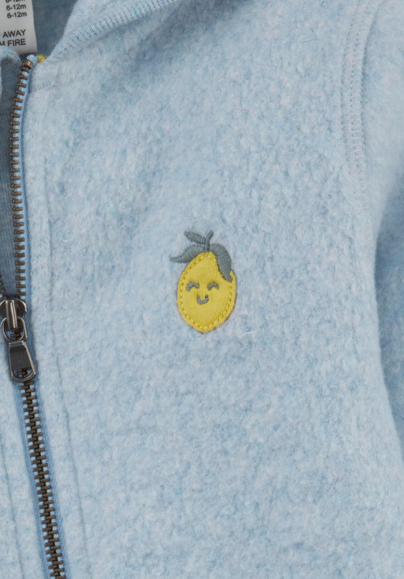 hessnatur Baby Softfleece Overall aus Bio-Baumwolle - blau - Größe 74/80