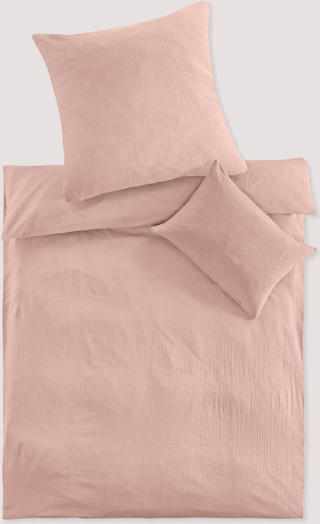 hessnatur Baby Musselin Bettwäsche aus Bio-Baumwolle - rosa - Größe 135x200 / 40x80 cm