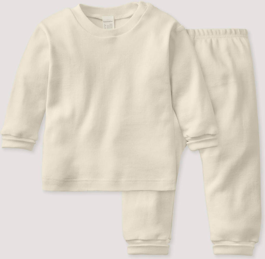 hessnatur Baby Pyjama aus Bio-Baumwolle - natur - Größe 98/104