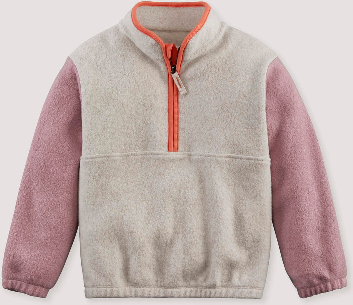 hessnatur Kinder Fleece Sweatshirt aus Bio-Baumwolle - lila - Größe 158/164