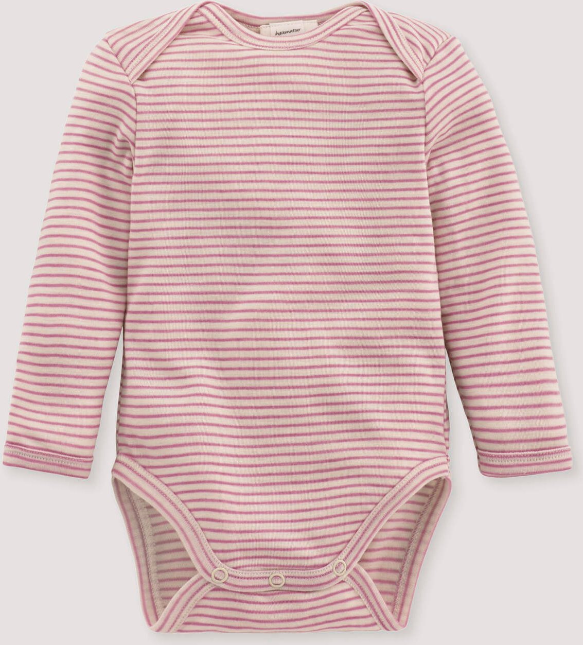 hessnatur Baby Body Langarm aus Bio-Merinowolle mit Seide - rosa - Größe 62/68