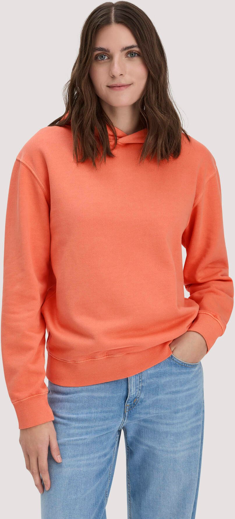 hessnatur Damen Sweathoodie Relaxed aus Bio-Baumwolle - orange - Größe S